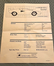 1987 1988 Hi Tech Lamborghini Countach 5000s kit réplica de carro especificações de vendas. Folha comprar usado  Enviando para Brazil