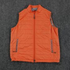 Peter Millar Vest Men L Orange Hyperlight Puffer Full Zip Golf Camo Lining 8101 for sale  Shipping to South Africa