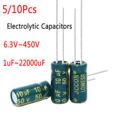 Capacitores eletrolíticos de alumínio radiais 5/10pcs 6.3V~450V 1uF~22000uF ±20% 105°C comprar usado  Enviando para Brazil