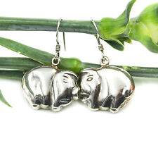 Vintage Sterling Silver 925 Puffy Piggy Dangle Earrings, used for sale  Shipping to South Africa