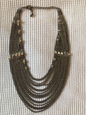 Multiple Strand Waterfall Style Silver Faux Diamanté Choker Necklace By Top Shop, used for sale  Shipping to South Africa