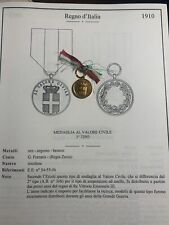 Medaglia valor civile usato  Napoli