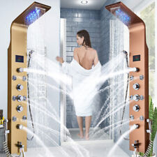 Panel prysznicowy ze stali nierdzewnej LED bateria prysznicowa wodospad zestaw prysznicowy deszczownica masaż na sprzedaż  Wysyłka do Poland