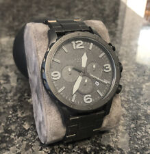 Relógio Fossil JR1401 Nate cronógrafo preto aço inoxidável peça de tempo comprar usado  Enviando para Brazil