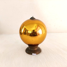 Antique Golden Glass 5.25" German Kugel Christmas Ornament Rare Party Props 105 for sale  Shipping to South Africa