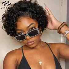 13x1 Lace Pixie Cut Wig 100% Human Hair Short Curly Wigs for Women for sale  Shipping to South Africa