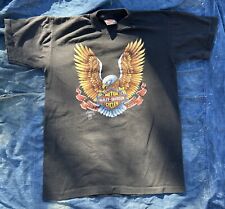 80s Vintage 1988 3D Emblem Eagle Shield Harley Davidson Shirt Hawaii Size M for sale  Shipping to South Africa