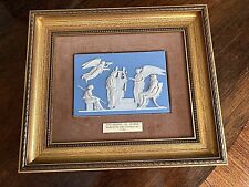 VINTAGE WEDGWOOD BLUE JASPERWARE PLAQUE "THE APOTHEOSIS OF HOMER C1992 FLAXMAN for sale  Shipping to Canada
