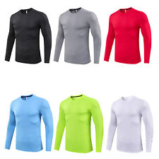 Roupas masculinas de manga comprida camiseta absorvente de umidade fitness roupas esportivas academia comprar usado  Enviando para Brazil