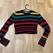 Suéter Recortado BCBG Generation Rayas Talla Pequeña Multicolor Manga Larga Mujer segunda mano  Embacar hacia Argentina