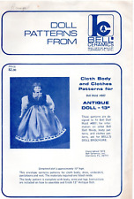 Usado, Patrones de cerámica Bell 1973 cuerpo de tela y patrones de ropa para muñeca antigua de 13' segunda mano  Embacar hacia Argentina