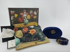Gucci Logo Marmont Belt Fanny Bum Bag Blue Navy Velvet 85cmwaist bag clutch-1009 til salgs  Frakt til Norway