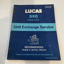 Lucas parts catalogue for sale  CHATHAM