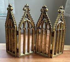 Cathedral Hinged 4-Panel Mirror by Dept 56, Gold Display Home Altar 12” x 16” for sale  Shipping to South Africa