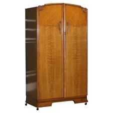 PETITE VINTAGE ART DECO OAK TWO DOOR WARDROBE for sale  Shipping to South Africa