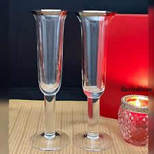 Used, Vintage Champagne Flutes Steven Smyers Neopolitan Platinum Signed - Pair for sale  Shipping to South Africa