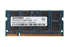 Memoria RAM para portátil ELPIDA 2 GB 2RX8 PC2-6400S-666 segunda mano  Embacar hacia Argentina