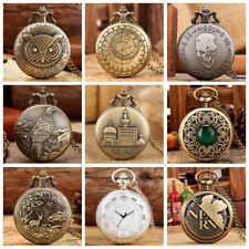 Relógio de bolso Steampunk bronze quartzo com corrente colar relógios de presente de Natal comprar usado  Enviando para Brazil