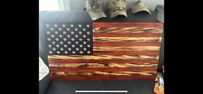 rustic wooden american flags for sale  South Easton