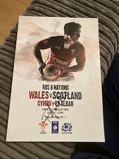 Programa de autógrafos Wales V Escocia 2012 6 naciones Grand Slam Toby Faletau en muy buen estado segunda mano  Embacar hacia Argentina