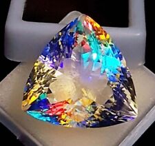 70 CT+ Rainbow Color Trillion Cut Natural Mystic Topaz Certified Loose Gemstone for sale  Shipping to South Africa