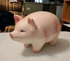 Large Ceramic Piggy Bank Pink In Color 11"x6"x6" In Size With Stopper  Adorable  for sale  Shipping to South Africa