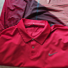 Camisa polo masculina Nike Tiger Woods XL listra preta vermelha TW engenharia absorção de golfe comprar usado  Enviando para Brazil