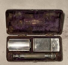 VINTAGE GILETTE TRAVEL RAZOR Silverplated Hinged Case Persona Blade Case for sale  Shipping to South Africa