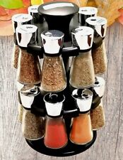 Cole & Mason Cambridge Herb-Spice Rack 16 Full Jars  Chef Cooks Kitchen Carousel, used for sale  Shipping to South Africa