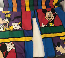 Used, Disney Color Block Curtains  Handmade Valance 80 x 17 Curtain 32 x 37 in Vintage for sale  Shipping to South Africa