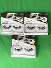 3 PK KISS Lash Couture Triple Push Up Collection 3D Volume False Eyelashes TEDDY for sale  Shipping to South Africa