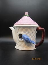 Teleflora birdhouse teapot for sale  Shipping to Ireland