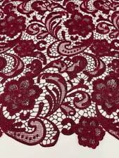 Burgundy guipure lace for sale  Shipping to Ireland