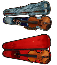 2 Vintage Old Violins 4/4  and 3/4 For Repair One Possibly French  DV95 and DV96 for sale  Shipping to South Africa