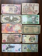 Precioso lote de 10 billetes extranjeros surtidos de papel moneda en circulación mundial segunda mano  Embacar hacia Mexico