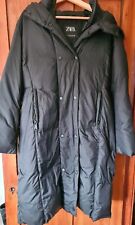 zara black down coat for sale  LONDON