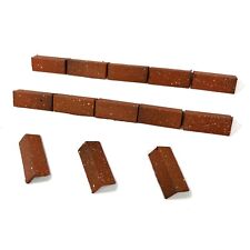 Dolls House 1:12th Scale 12 x Angled Ridge Roof Tiles Weathered Terracotta, used for sale  Shipping to South Africa