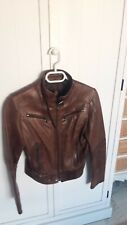 Blouson cuir marron d'occasion  Juan-les-Pins