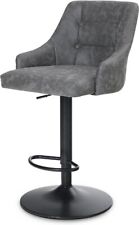 ALPHA HOME  PU Leather Height Adjustable Rotating Bar Stool with Backrest Grey for sale  Shipping to South Africa