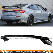 HPD STYLE ASA SPOILER TRASEIRO PRETO BRILHANTE PARA 2022-2024 CIVIC 4DR SEDAN comprar usado  Enviando para Brazil