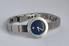 Reloj minimalista para mujer genuino vintage suizo Calvin Klein K6131 esfera azul segunda mano  Embacar hacia Mexico