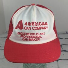 Sombrero de camionero American Can Company Vintage Snapback Gorra Ajustable Hecho en EE. UU. segunda mano  Embacar hacia Argentina