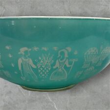 Pyrex Vintage Butterprint Cinderella Mixing Bowl 4 Quart Blue White Amish for sale  Shipping to South Africa