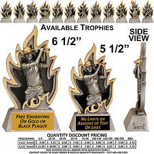 Fire Trophy All Sports - Placa personalizada grátis - Prêmios de troféus de softbol Cheer comprar usado  Enviando para Brazil