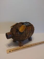 Bamboo wicker pig for sale  Poland