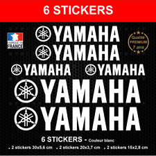 6 Stickers YAMAHA Blanc Autocollants compatible Moto Adhésif Bécane Scooter Quad d'occasion  Nantes-