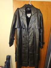 men trench coat leather for sale  Lake City
