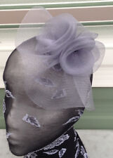 Grey fascinator millinery for sale  Shipping to Ireland