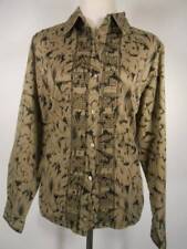 Beautiful Women's Size 2 Chico's Green Floral Design Long Sleeve Fitted Blouse segunda mano  Embacar hacia Argentina