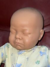 Berjusa Lifelike Newborn Baby Doll 21” Spain Vtg Sleeping Cloth Vinyl for sale  Shipping to South Africa
